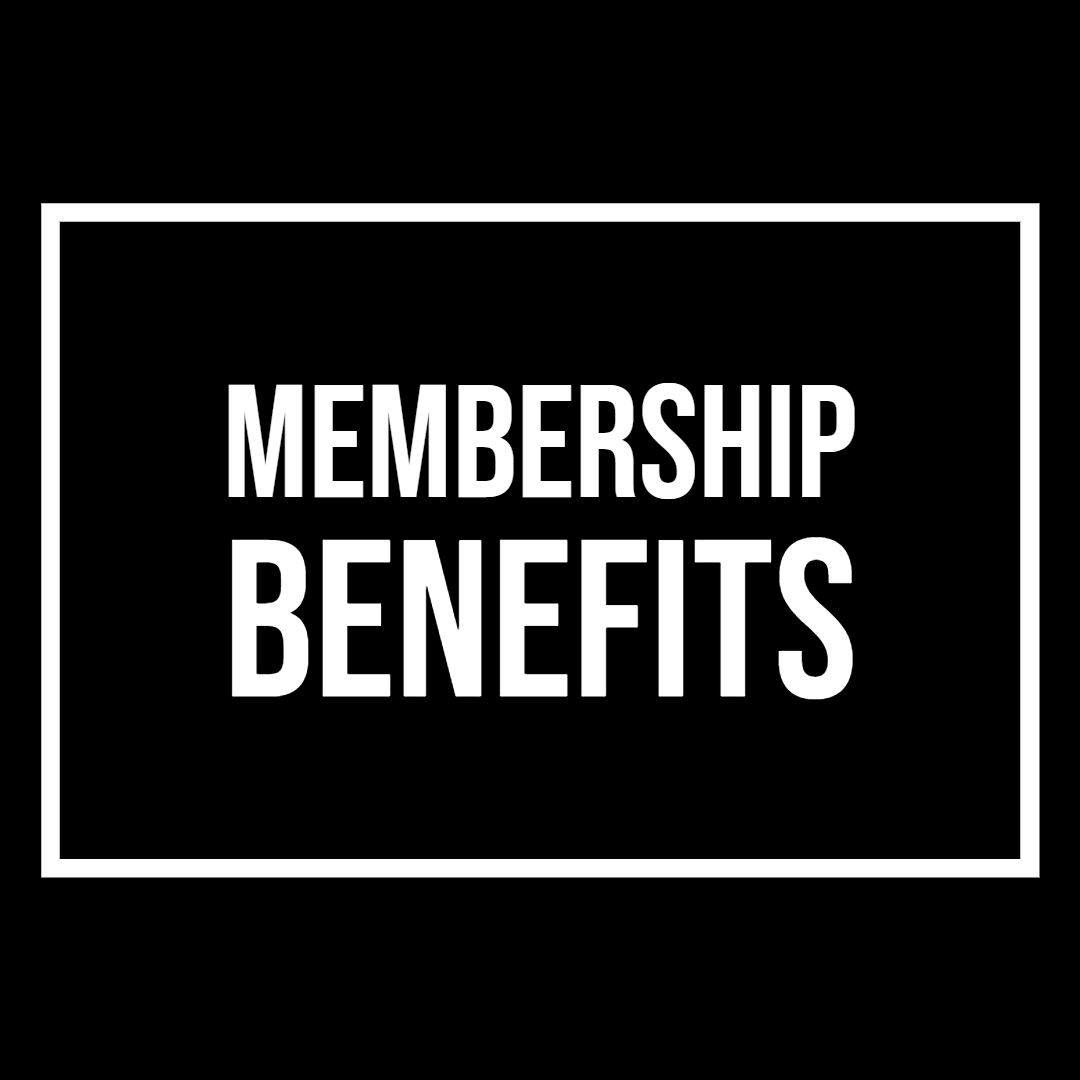Text image that reads Membership Benefits.